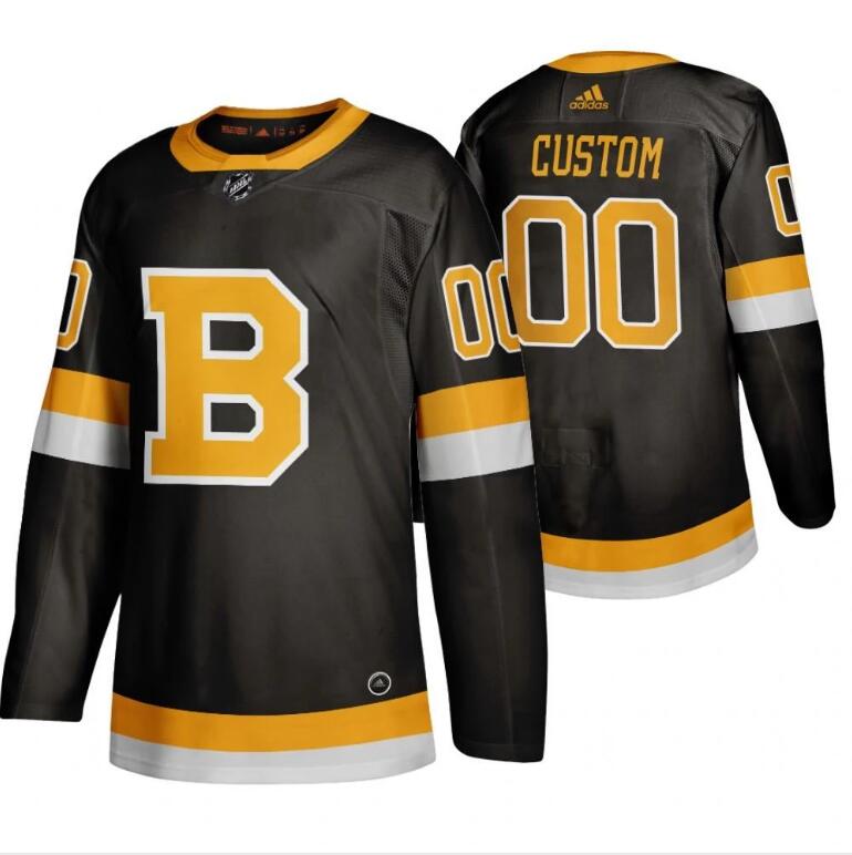 Boston Bruins Custom Black 2019-20 Third Stitched NHL Jersey->customized nhl jersey->Custom Jersey